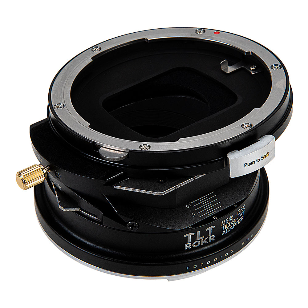 Fotodiox Pro TLT ROKR Lens Adapter - Compatible with Mamiya 645 (M645) Mount Lenses to Fujifilm G-Mount Digital Cameras with Built-In Tilt / Shift Movements