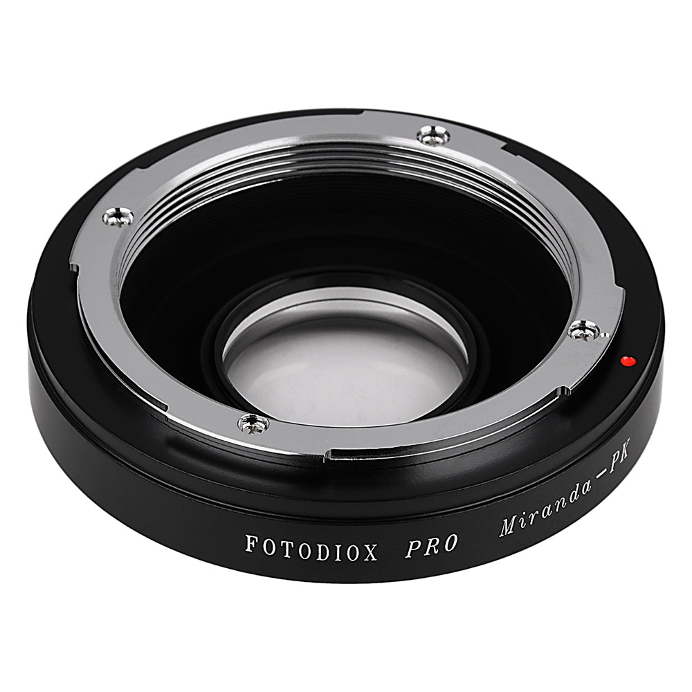 Fotodiox Pro Lens Mount Adapter - Miranda (MIR) SLR Lens to Pentax K (PK) Mount SLR Camera Body
