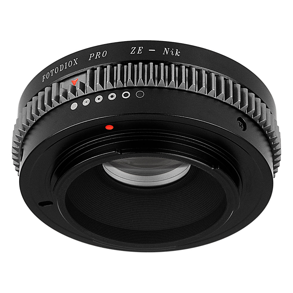 Fotodiox Pro Lens Mount Adapter - Mamiya 35mm (ZE) SLR Lens to Nikon F Mount SLR Camera Body with Built-In Aperture Control Dial