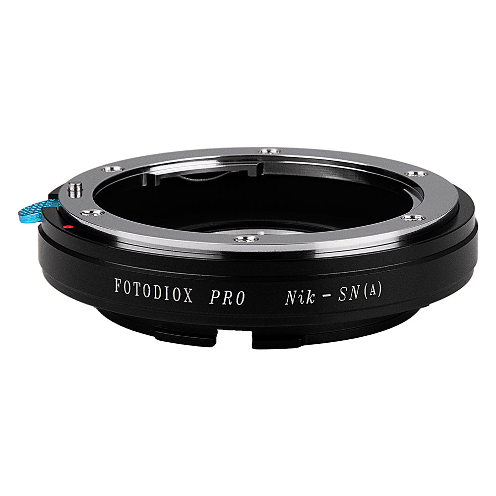 Fotodiox Pro Lens Mount Adapter - Nikon Nikkor F Mount D/SLR Lens to Sony Alpha A-Mount (and Minolta AF) Mount SLR Camera Body
