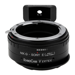 RhinoCam Vertex Rotating Stitching Adapter, Compatible with Nikon F Mount G-Type D/SLR Lens to Sony Alpha E-Mount (APS-C Only) Mirrorless Cameras