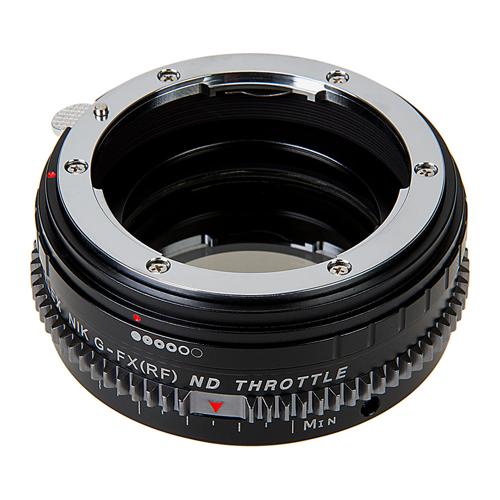 Vizelex Cine ND Throttle Lens Mount Adapter - Nikon Nikkor F Mount G-Type D/SLR Lens to Fujifilm Fuji X-Series Mirrorless Camera Body with Built-In Variable ND Filter (2 to 8 Stops)