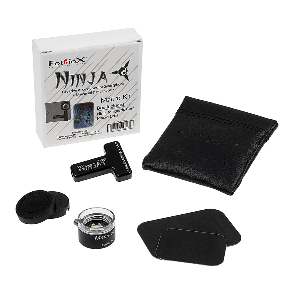 Ninja Macro Kit - Creative Universal & Magnetic Accessories for Smartphones: Ninja Magnetic Core, 20x Macro Lens