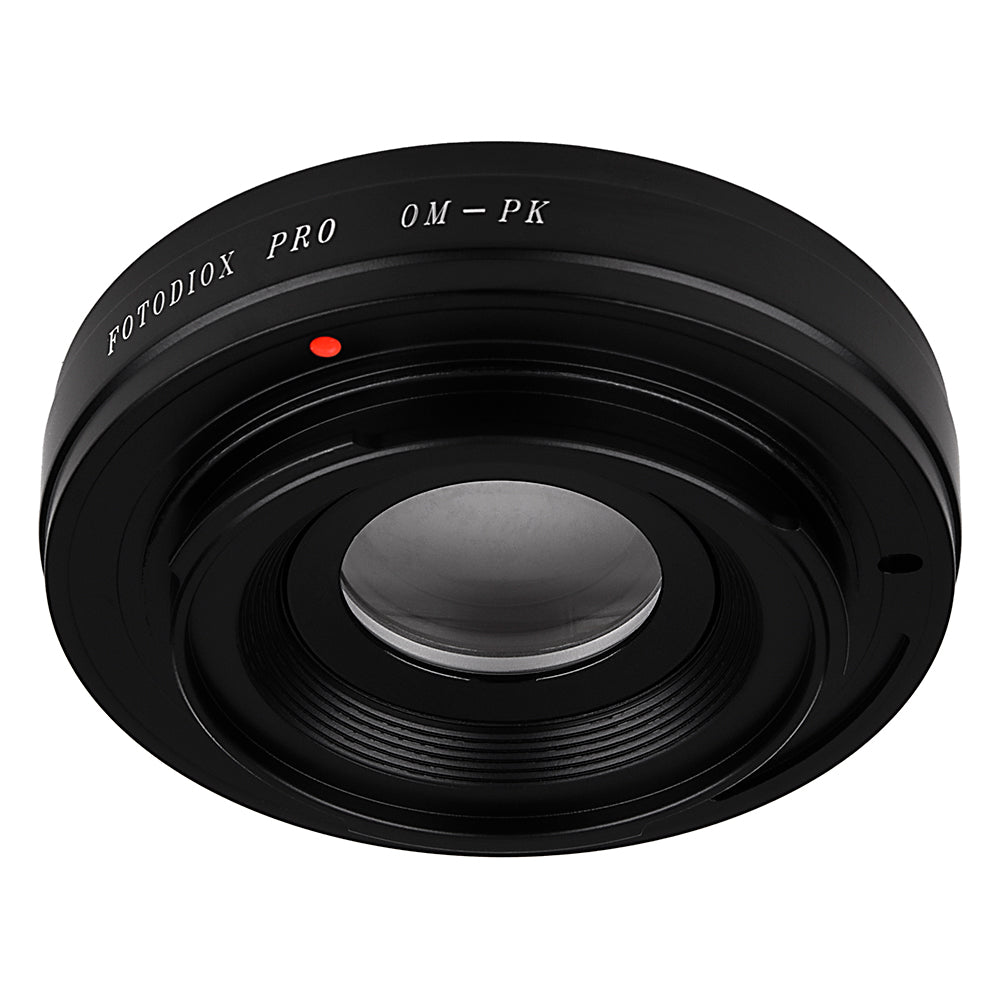 Fotodiox Pro Lens Mount Adapter - Olympus Zuiko (OM) 35mm SLR Lens to Pentax K (PK) Mount SLR Camera Body