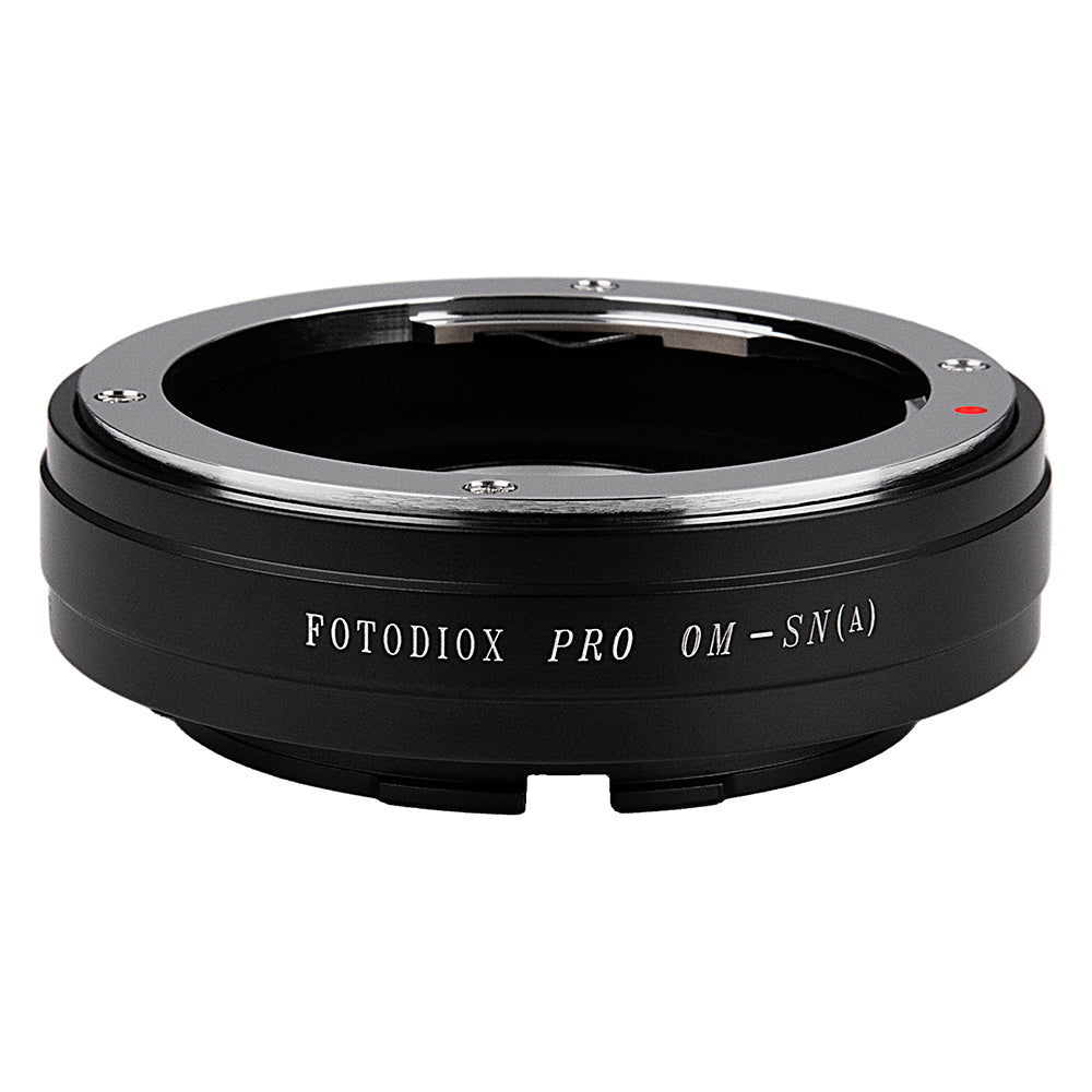 Fotodiox Pro Lens Mount Adapter - Olympus Zuiko (OM) 35mm SLR Lens to Sony Alpha A-Mount (and Minolta AF) Mount SLR Camera Body