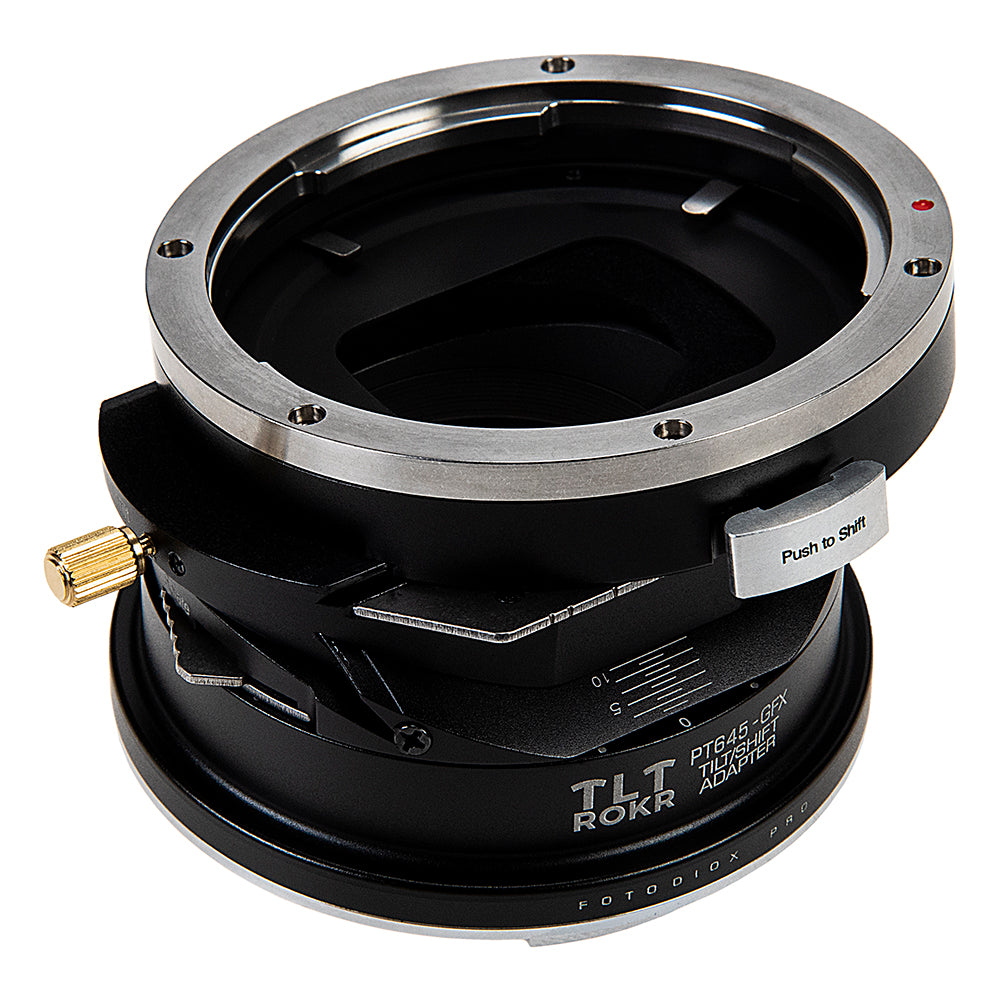 Fotodiox Pro TLT ROKR Lens Adapter - Compatible with Pentax 645 (P645) Mount SLR Lenses to Fujifilm G-Mount Digital Cameras with Built-In Tilt / Shift Movements