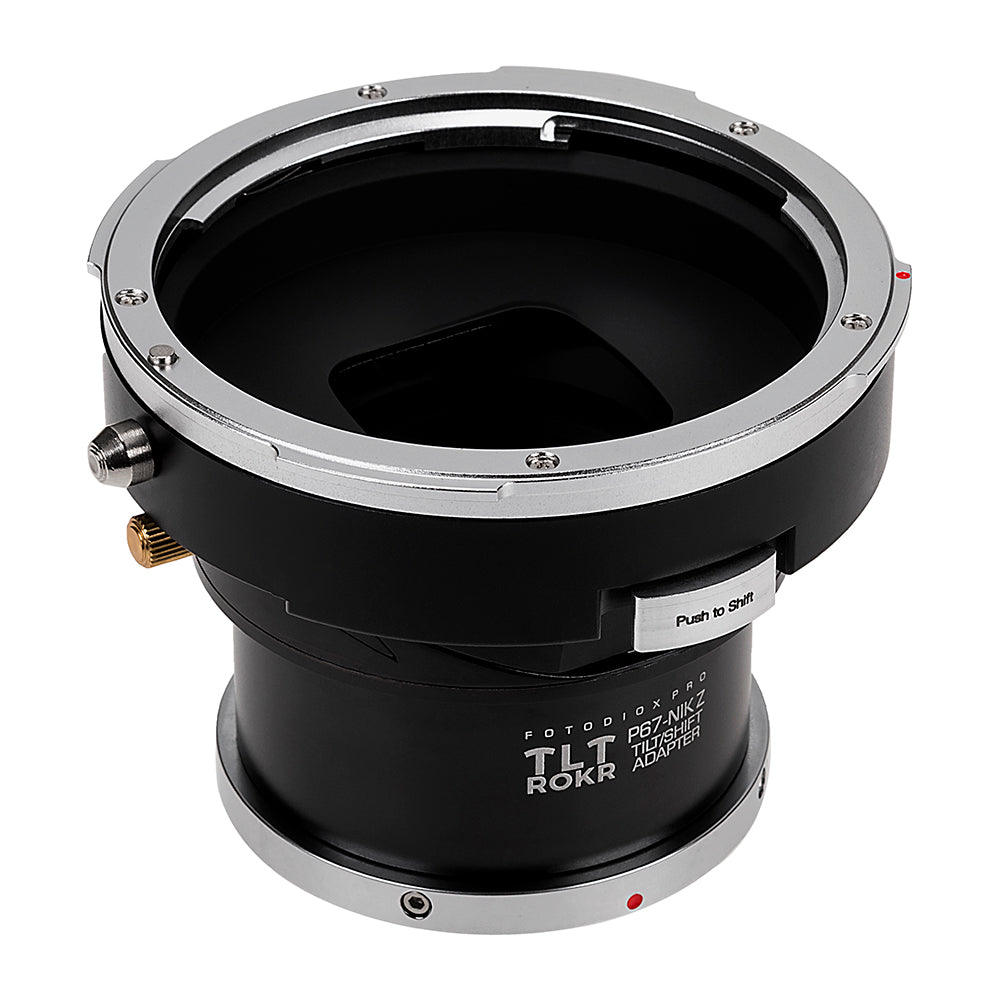 Fotodiox Pro TLT ROKR - Tilt / Shift Lens Mount Adapter Compatible with Pentax 6x7 (P67, PK67) Mount SLR Lenses to Nikon Z-Mount Mirrorless Camera Body