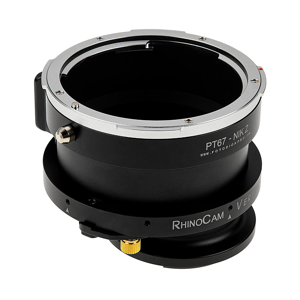 RhinoCam Vertex Rotating Stitching Adapter, Compatible with Pentax 6x7 (P67) Mount SLR Lens to Nikon Z-Mount Mirrorless Cameras