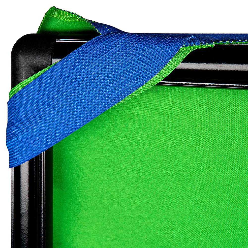 Complete Portable Background Kit w/ Bag - 5 x 5ft (1.5 x 1.5m) Blue / Green