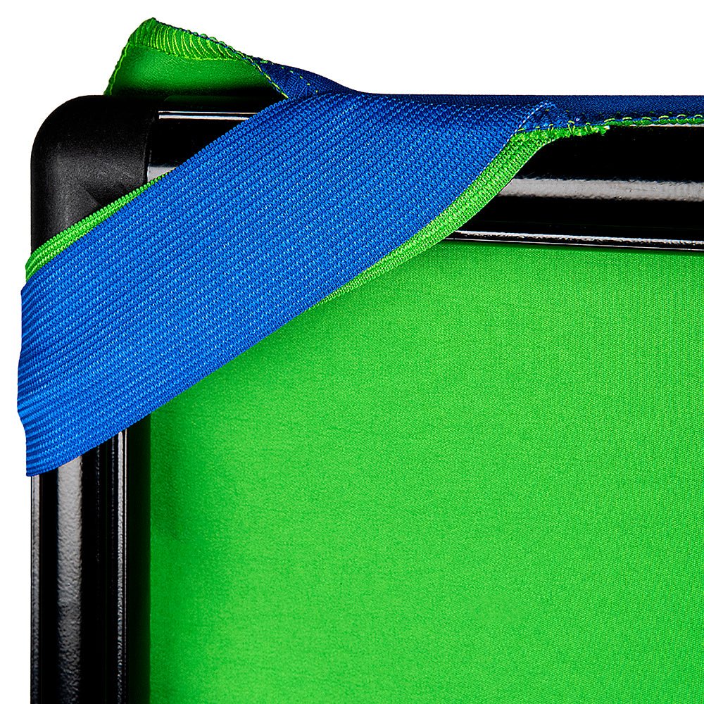 Complete Portable Background Kit w/ Bag - 7.4 x 7.4ft (2.3 x 2.3m) Blue / Green
