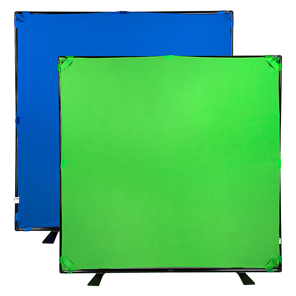 Complete Portable Background Kit w/ Bag - 5 x 5ft (1.5 x 1.5m) Blue / Green
