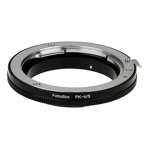 Fotodiox Lens Adapter - Compatible with Pentax K Mount (PK) SLR Lenses to Olympus 4/3 (OM4/3) Mount DSLR Cameras