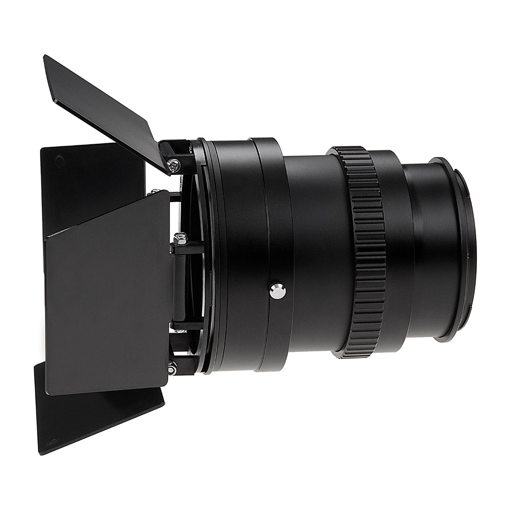 Fotodiox Pro PopSpot 50 V.2 Focusing Zoom Lens (FL65, 23-66°) & Barn Door Add-On