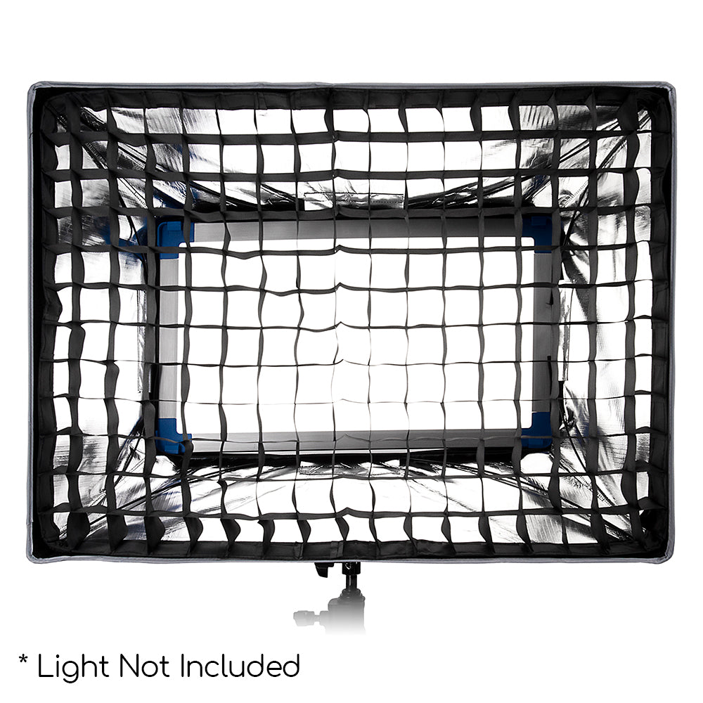 Softbox for Prizmo Go 120W - 20x27in (50x70cm) Foldable Softbox & Eggcrate Grid for 1x2' RGBW Professional Photo/Video LED Studio Light