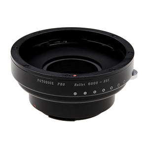 Fotodiox Pro Lens Mount Adapter - Rollei 6000 (Rolleiflex) Series Lenses to Canon EOS (EF, EF-S) Mount SLR Camera Body with Built-In Aperture Iris