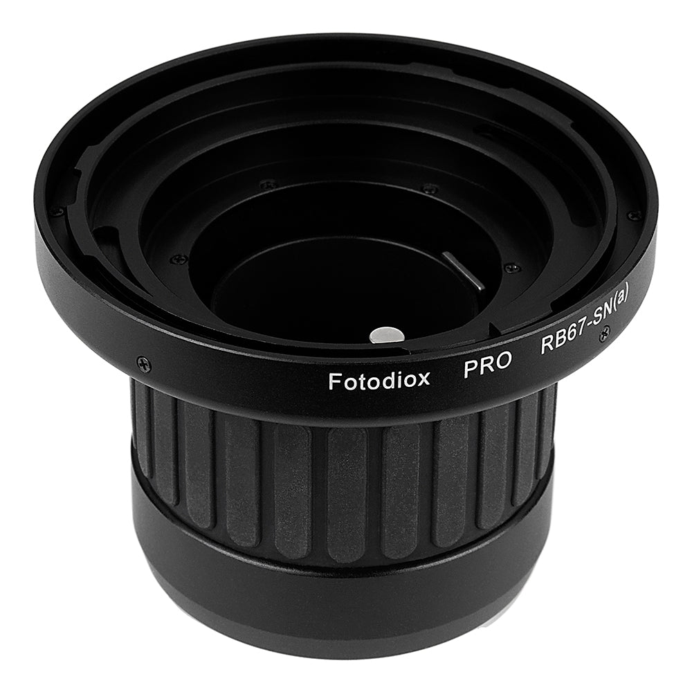 Fotodiox Pro Lens Mount Adapter - Mamiya RB67 Mount SLR Lens to Sony Alpha A-Mount (and Minolta AF) Mount SLR Camera Body with Built-In Focusing Helicoid