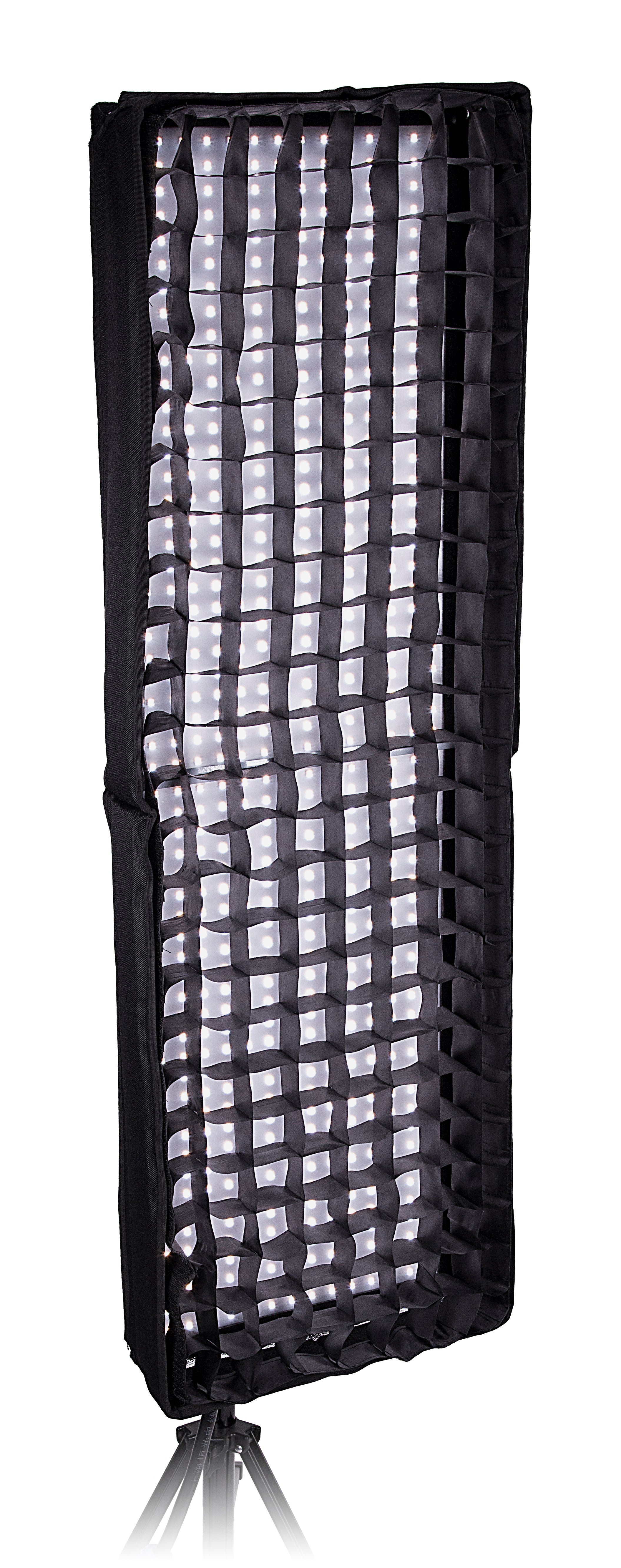 Fotodiox Pro Eggcrate Grid for SkyFiller Wings 1x4 Lights - Fits SkyFiller Wings LED Lighting SFW-150LS/RGB - 1x4 Bi-Color & RGB+T Folding LED Panels - 50 Degree Grid (2x2x1.5" Openings)