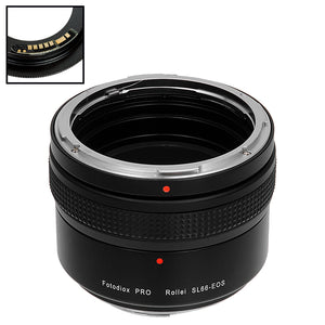 Fotodiox Pro Lens Mount Adapter Compatible with Rolleiflex SL66 Series Lens to Canon EOS (EF, EF-S) Mount SLR Camera Body - with Generation v10 Focus Confirmation Chip and Built-In Focusing Helicoid