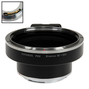 Fotodiox Pro Lens Mount Adapter Compatible with Bronica SQ Mount Lens to Canon EOS (EF, EF-S) Mount SLR Camera Body - with Generation v10 Focus Confirmation Chip