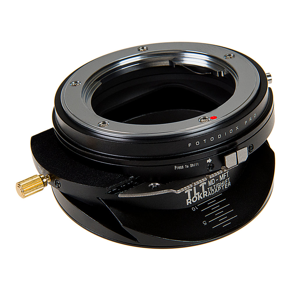 Fotodiox Pro TLT ROKR - Tilt / Shift Lens Mount Adapter for Minolta Rokkor (SR / MD / MC) SLR Lenses to Micro Four Thirds (MFT, M4/3) Mount Mirrorless Camera Body