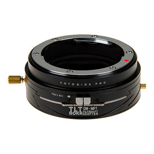 Fotodiox Pro TLT ROKR Lens Adapter - Compatible with Olympus Zuiko (OM) 35mm SLR Lens to Micro Four Thirds (MFT, M4/3) Mount Mirrorless Cameras with Built-In Tilt / Shift Movements