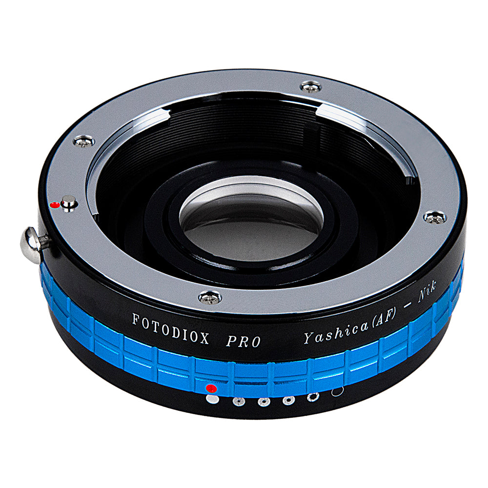 Fotodiox Pro Lens Mount Adapter - Yashica 230 AF SLR Lens to Nikon F Mount SLR Camera Body with Built-In Aperture Control Dial