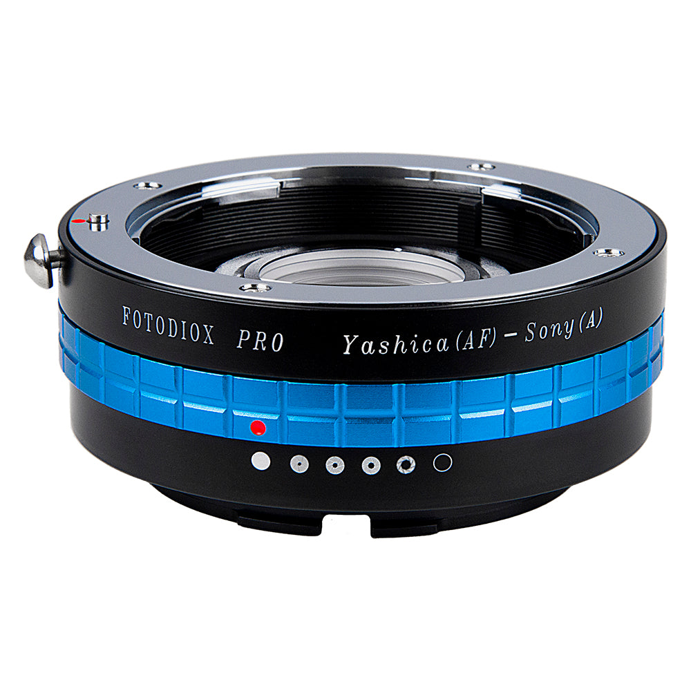 Fotodiox Pro Lens Mount Adapter - Yashica 230 AF SLR Lens to Sony Alpha A-Mount (and Minolta AF) Mount SLR Camera Body with Built-In Aperture Control Dial