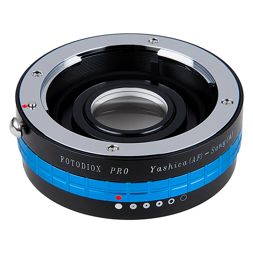 Fotodiox Pro Lens Mount Adapter - Yashica 230 AF SLR Lens to Sony Alpha A-Mount (and Minolta AF) Mount SLR Camera Body with Built-In Aperture Control Dial