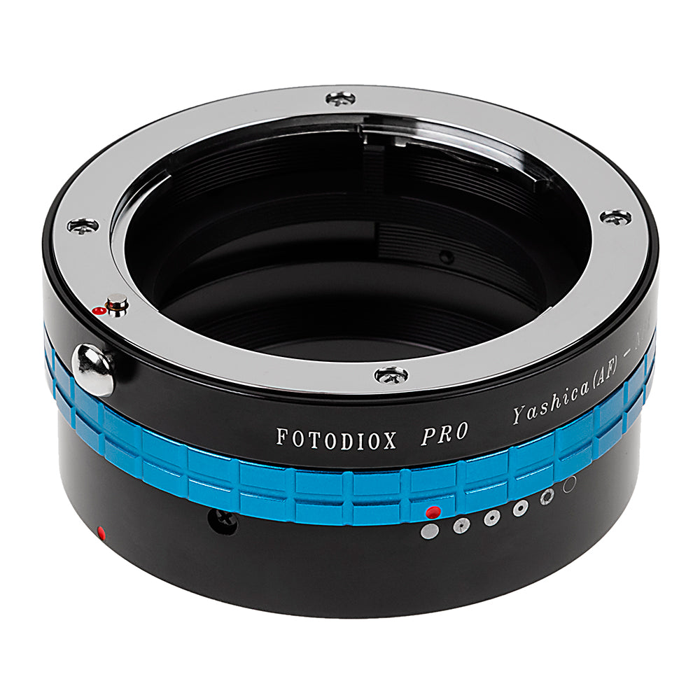 Fotodiox Pro Lens Mount Adapter - Yashica 230 AF SLR Lens to Sony Alpha E-Mount Mirrorless Camera Body with Built-In Aperture Control Dial