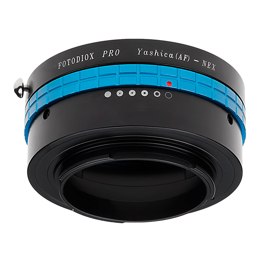 Fotodiox Pro Lens Mount Adapter - Yashica 230 AF SLR Lens to Sony Alpha E-Mount Mirrorless Camera Body with Built-In Aperture Control Dial