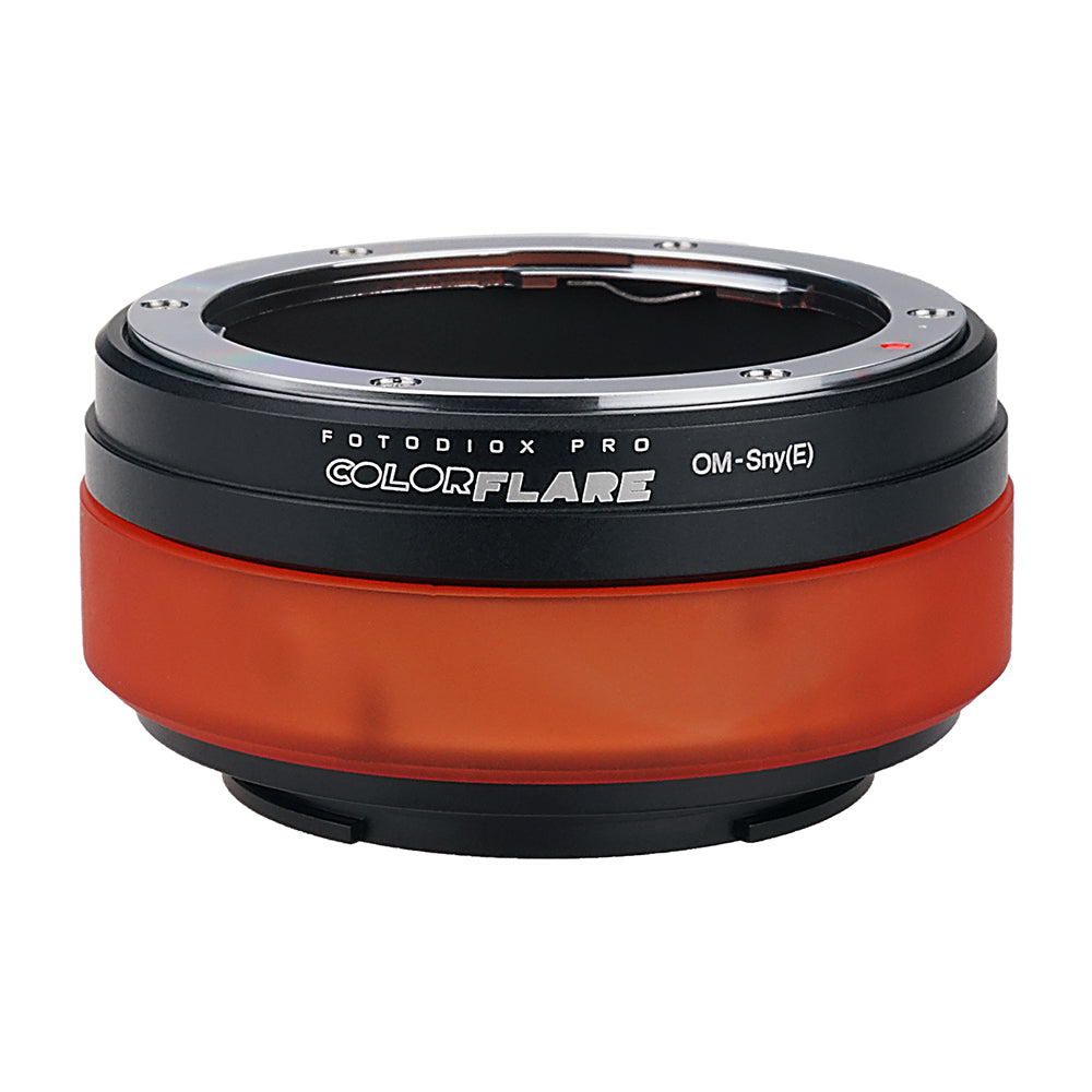 ArtFX ColorFlare Adapter for Olympus Zuiko (OM) 35mm SLR Lens to Sony Alpha E-Mount Mirrorless Camera Body - Light Leak / Flare Inducing Adapter from Fotodiox Pro **Clearance**