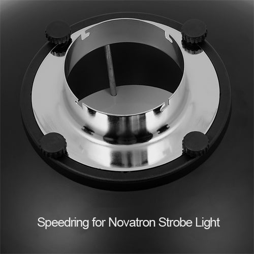 Fotodiox Pro Beauty Dish with Novatron Speedring for Novatron FC-Series, M-Series, and Compatible - All Metal, Soft White Interior