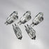 Set of 5 Replacement Modeling Bulbs - 5x JCD Type 60w 120v GY6.35 (2-Pin Base) Clear Halogen Light Bulbs
