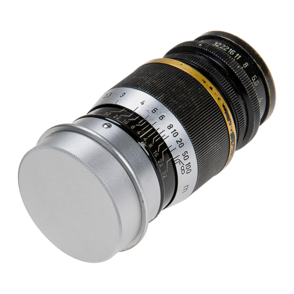 Fotodiox M39/L39 Metal Rear Lens Cap - Silver Protective Rear Cap for 39mm Thread Screw Mount Camera Lenses