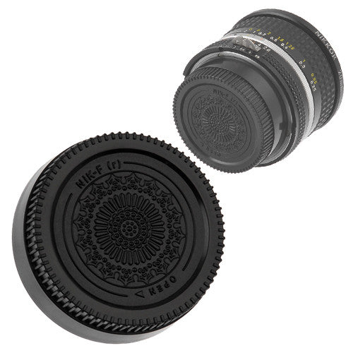 Fotodiox Designer Black Rear Lens Cap for All Nikon / Nikkor F Lenses(fits F, non-AI, AI, AIS, AF, AFD, AFS, G, DX, FX Lenses)