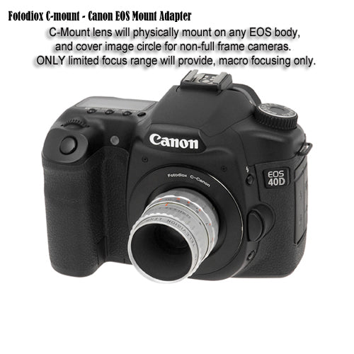 Vs Full Frame Lens C Mount Crop Factor Fotodiox Lens Mount Adapter