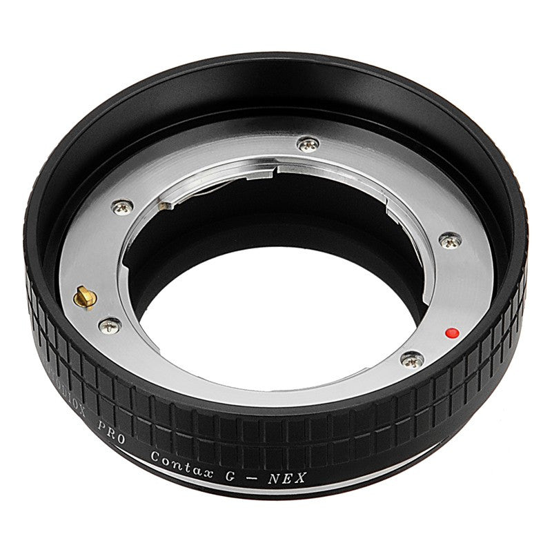 Fotodiox Pro Lens Mount Adapter - Contax G Rangefinder Lens to Sony Alpha E-Mount Mirrorless Camera Body with Built-in Focus Control Dial