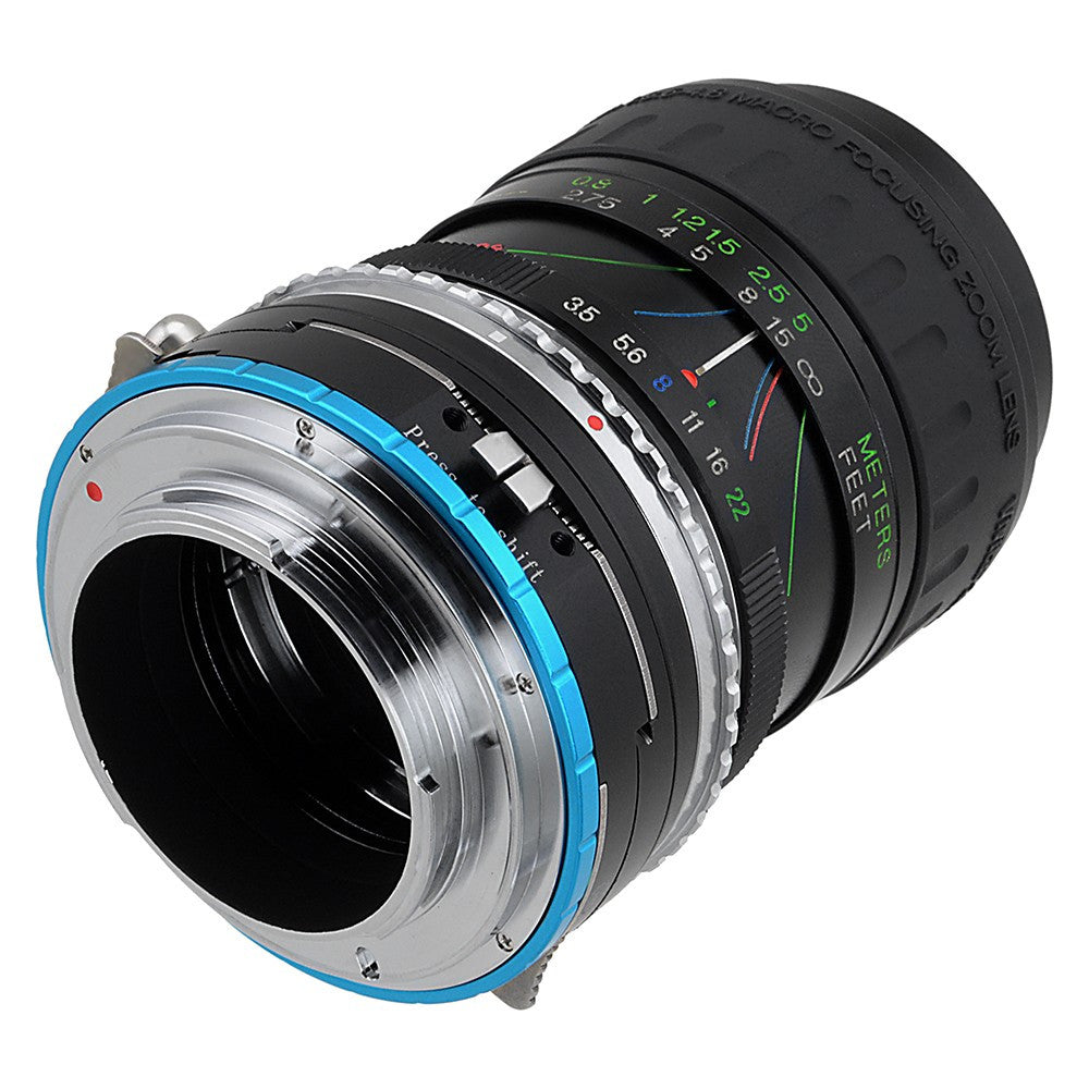 Fotodiox Pro Lens Mount Shift Adapter - Contax/Yashica (CY) SLR Lens to Sony Alpha E-Mount Mirrorless Camera Body