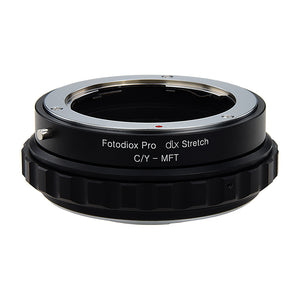 Fotodiox DLX Stretch Lens Mount Adapter - Contax/Yashica (CY) SLR Lens to Micro Four Thirds (MFT, M4/3) Mount Mirrorless Camera Body with Macro Focusing Helicoid and Magnetic Drop-In Filters