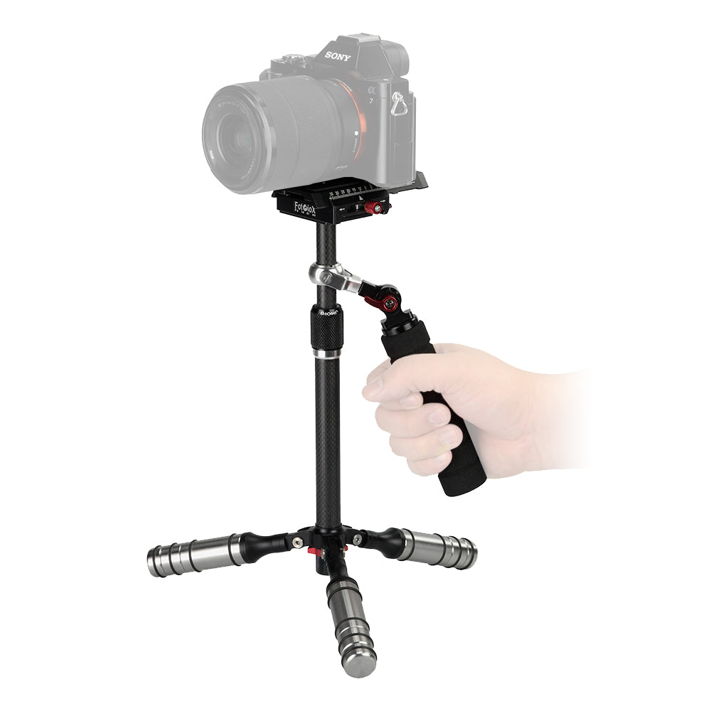Fotodiox Pro Carbon Fiber Gimbal Stabilizer for DSLR, MILC & GoPro Cameras - Handheld Video Stabilizer System and Stealthy Camera Support for Small to Mid-Sized Cameras