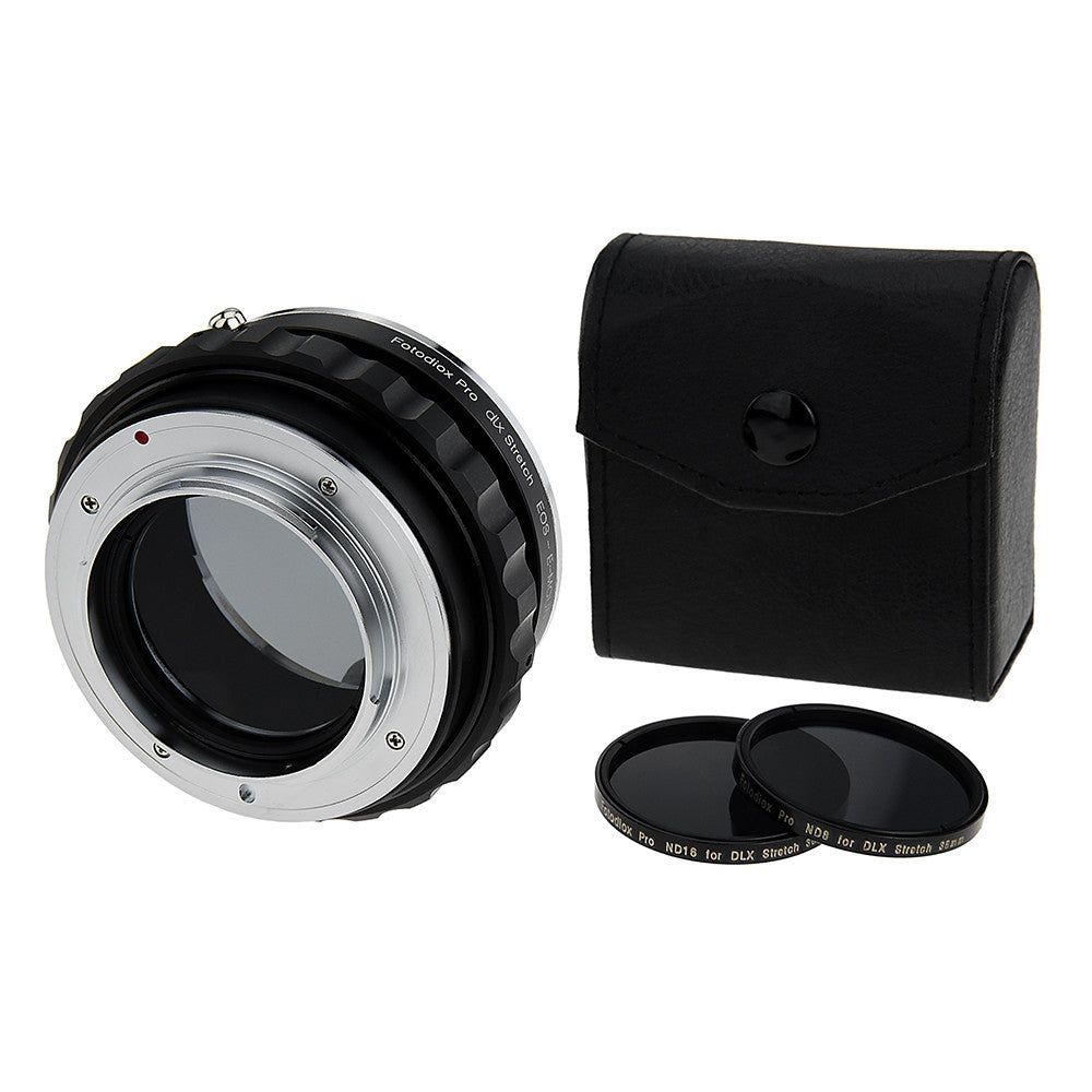 Fotodiox DLX Stretch Lens Mount Adapter - Canon EOS (EF / EF-S) D/SLR Lens to Sony Alpha E-Mount Mirrorless Camera Body with Macro Focusing Helicoid and Magnetic Drop-In Filters