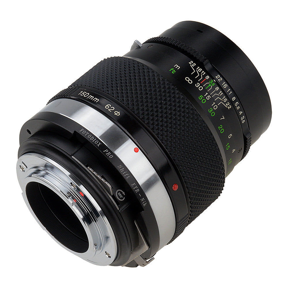 Fotodiox Pro Lens Mount Shift Adapter - Bronica ETR Mount Lens to Nikon F Mount SLR Camera Body