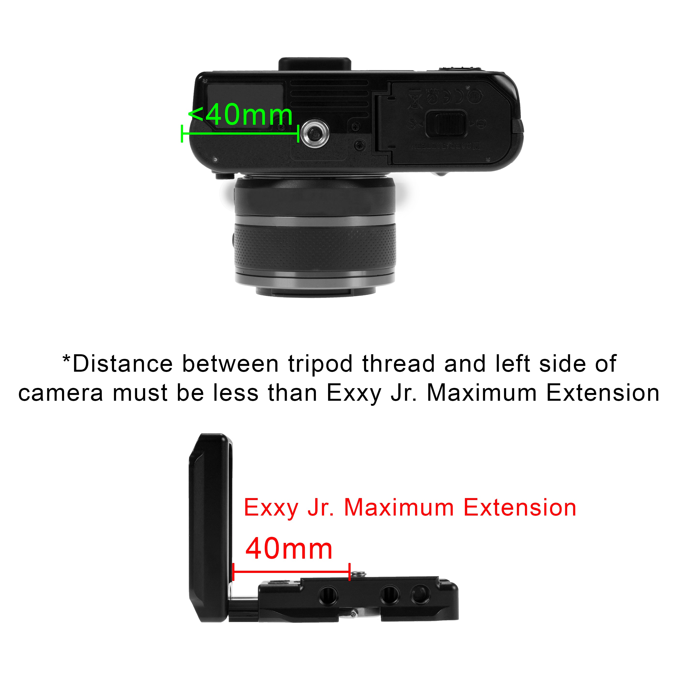 Exxy Omni Jr. Universal L-Bracket for Most Smaller MILCs from Fotodiox Pro - All Metal Camera Grip for Arca Swiss-Type Quick Releases