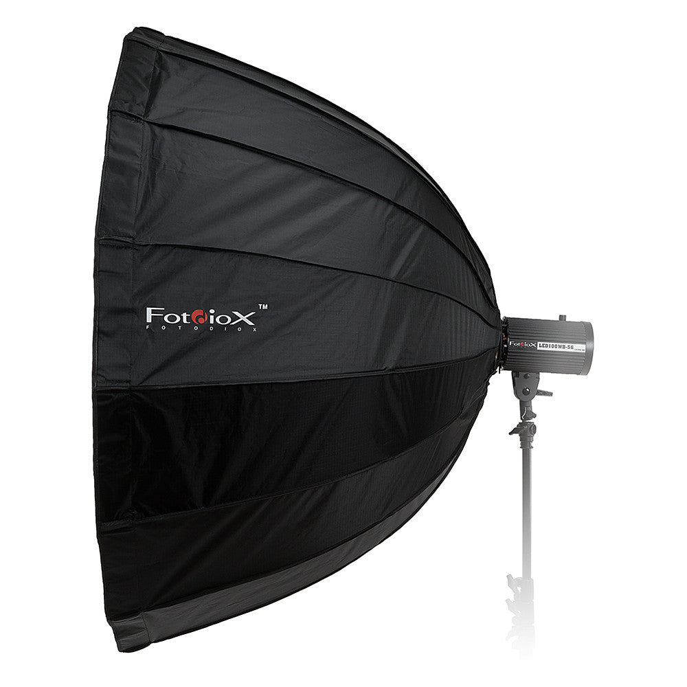 Fotodiox Deep EZ-Pro Parabolic Softbox with Bowens Speedring for Bowens, Interfit and Compatible Lights - Quick Collapsible Softbox with Silver Reflective Interior with Double Diffusion Panels