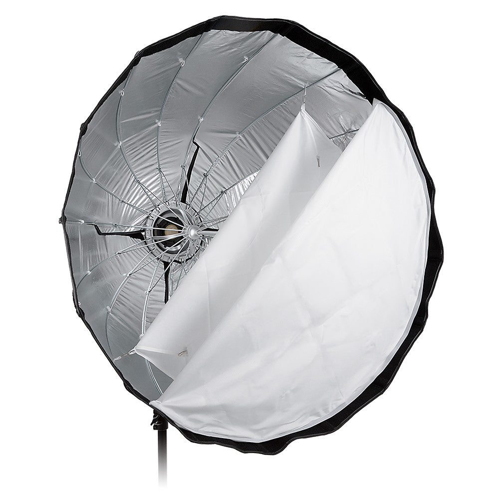 Fotodiox Deep EZ-Pro Parabolic Softbox with Broncolor Speedring for Broncolor (Impact), Visatec, and Compatible - Quick Collapsible Softbox with Silver Reflective Interior with Double Diffusion Panels