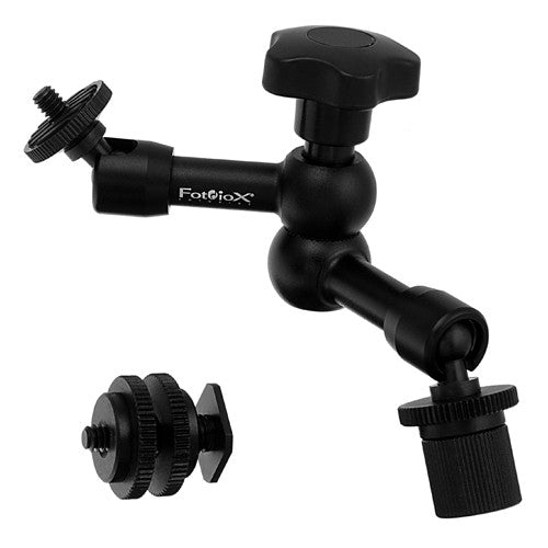 Fotodiox Small Power Arm 1950 - Variable Friction Articulated Modular Extension Arm with Male Hot Shoe Mount and 1/4" Camera Mount Included - Small