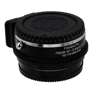 Vizelex ND Throttle Fusion Smart AF Lens Adapter - Canon EOS - EF (NOT EF-S) D/SLR Lens to Sony Alpha E-Mount Mirrorless Camera Body with Full Automated Functions and Built-In Variable ND Filter (2 to 8 Stops)