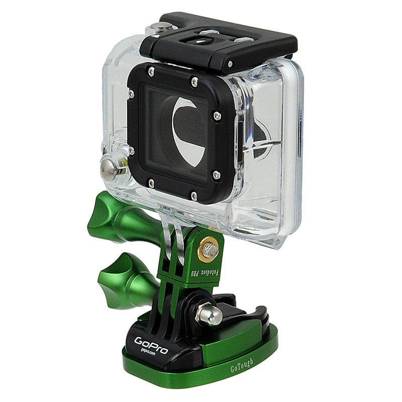 Fotodiox Pro GoTough QR Mount w/ Screw Holes - Aluminum GoTough Tripod Mount w/ Screw Holes for  for Gopro Hero Sport Camera and all GoPro Adapter Mounts with Quick-Release Clips