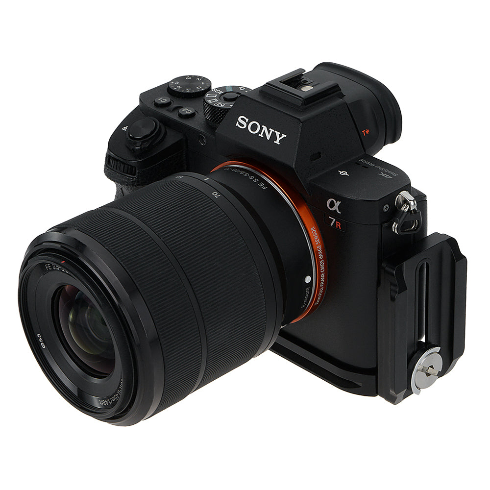 Exxy Omni L-Bracket for Sony a7 II & a9 Series of Digital Cameras from Fotodiox Pro - All Metal Black Camera Hand Grip for Arca Swiss or Arca Swiss-Type Quick Releases