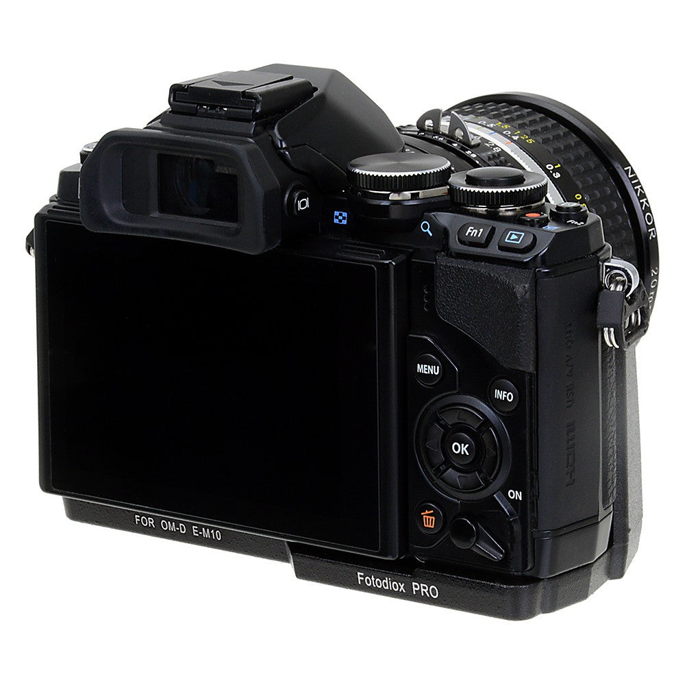 All Metal Black Camera Hand Grip for Olympus OM-D E-M10 Mirrorless Digital Camera with Battery Access